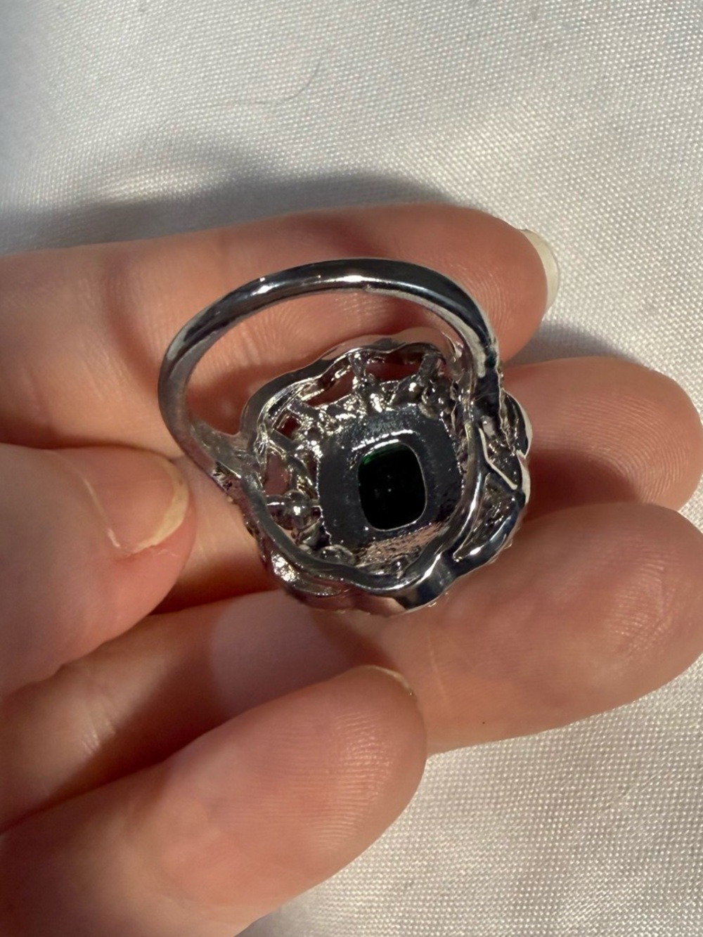 Anna Zuckerman emerald and topaz ring Size 7 - Picture 5 of 6